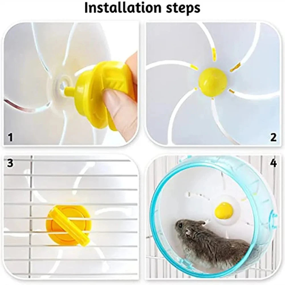 Silent Hamster Running Wheel – Transparent Jogging Disc for Small Pets