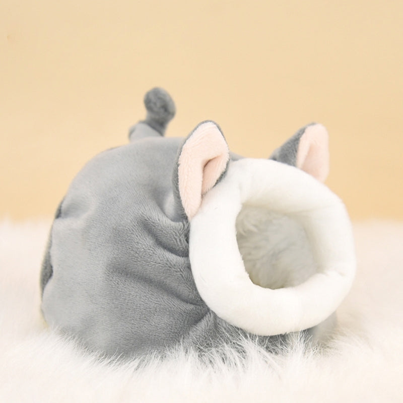 Windproof Plush Hamster Nest – Warm Winter House for Small Pets