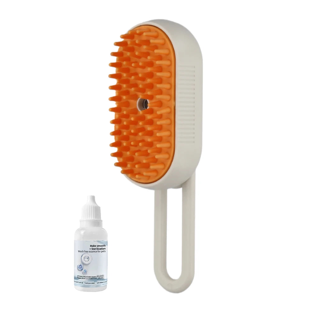 3-in-1 Pet Grooming Brush – Electric Hair Remover with Steam & Massage