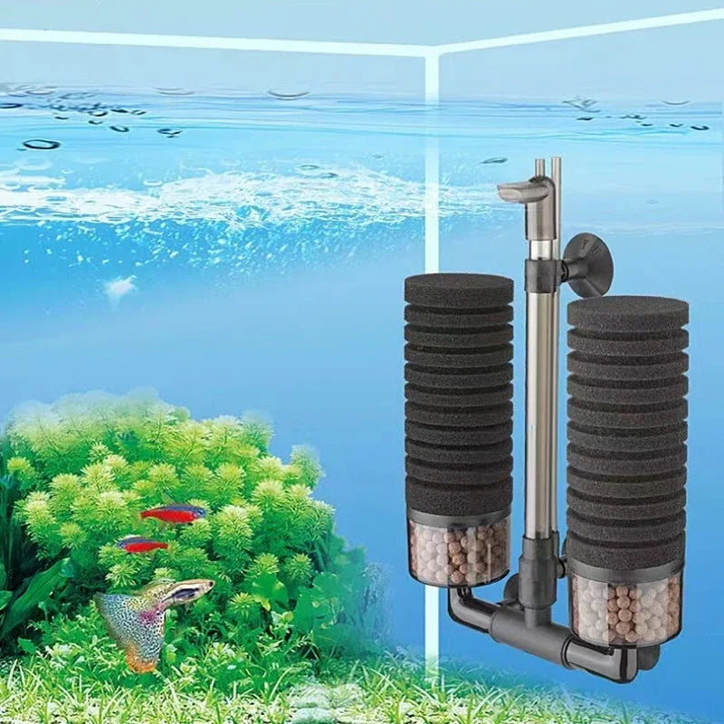 Aquarium Bio Sponge Filter – Air-Powered Skimmer & Water Cleaner