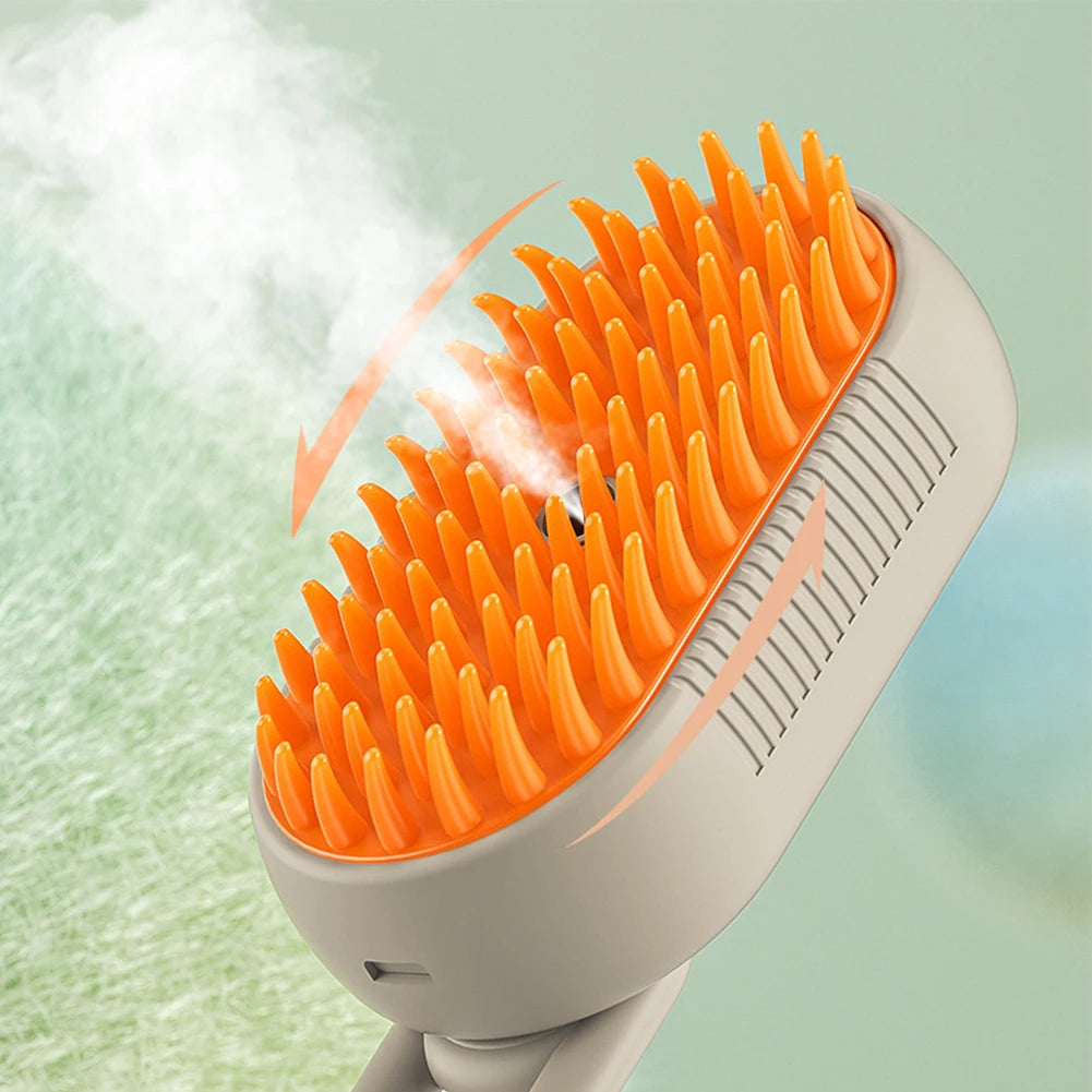 3-in-1 Pet Grooming Brush – Electric Hair Remover with Steam & Massage
