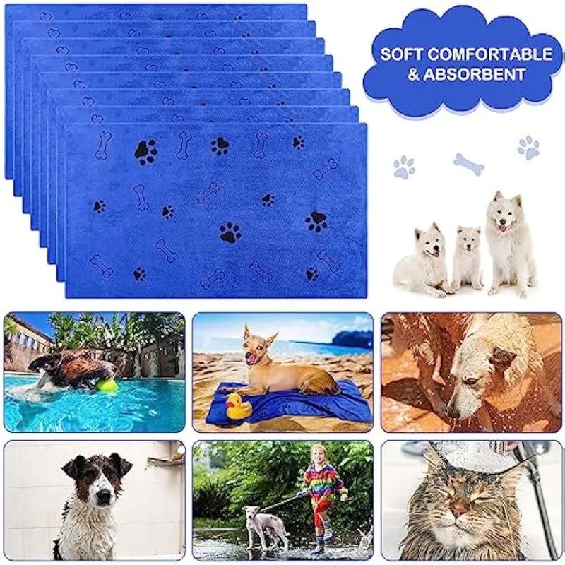 Microfiber Dog Towel – Quick-Drying, Absorbent Pet Bath & Cleaning Cloth