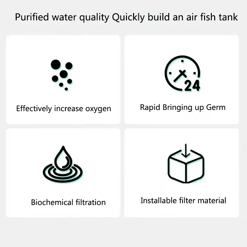 Aquarium Bio Sponge Filter – Air-Powered Skimmer & Water Cleaner