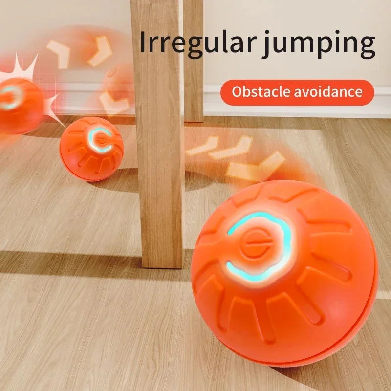Smart Interactive Pet Toy Ball – USB Automatic Bouncing for Dogs & Cats