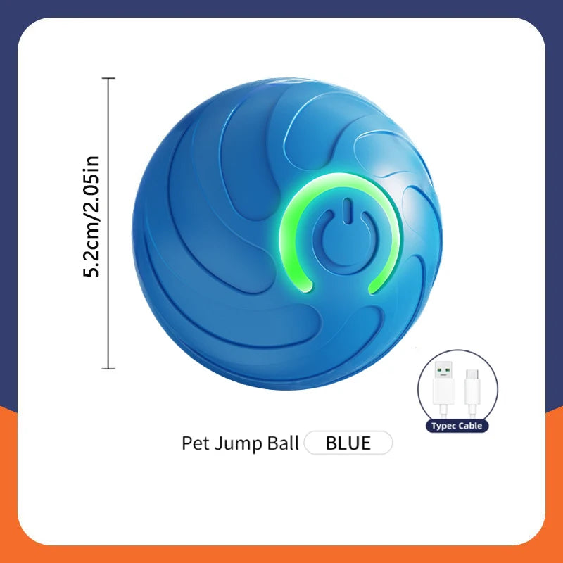 Smart Interactive Pet Toy Ball – USB Automatic Bouncing for Dogs & Cats