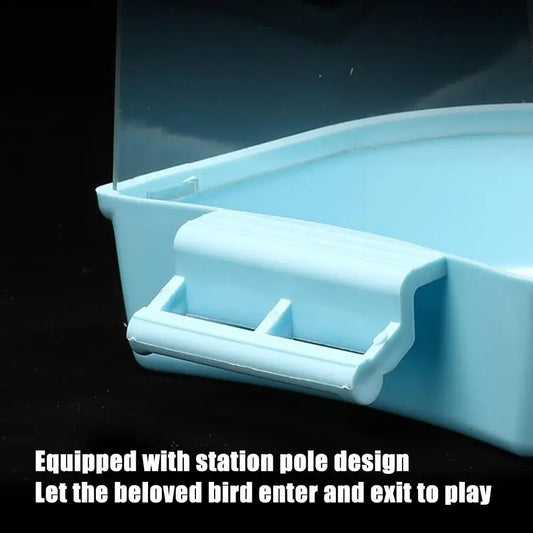 Bird Bath Box - Clear Hanging Shower Cage for Parakeets & Parrots - The Best For Pets