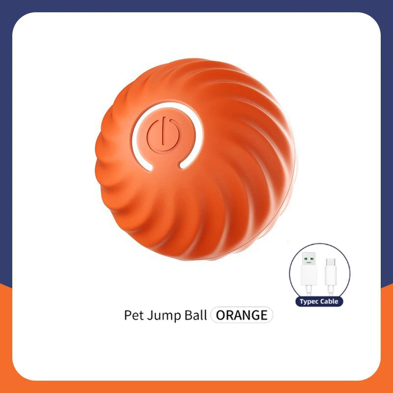 Smart Interactive Pet Toy Ball – USB Automatic Bouncing for Dogs & Cats