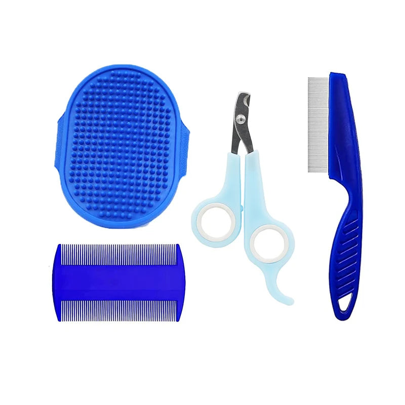 Rabbit Grooming Kit – Nail Clipper, Tear Stain Remover & Bath Brush for Small Pets