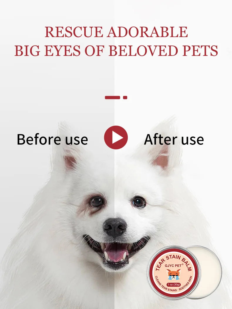 Natural Tear Stain Remover Balm – Gentle Eye Care for Dogs & Cats