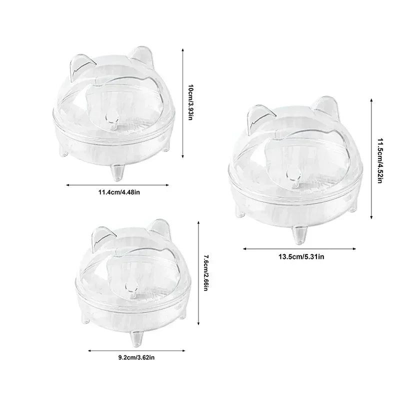 Transparent Hamster Bathhouse – Toilet & Bathroom for Hamsters & Guinea Pigs
