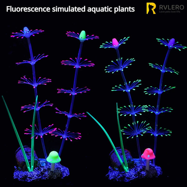 Fluorescent Silicone Aquatic Plants