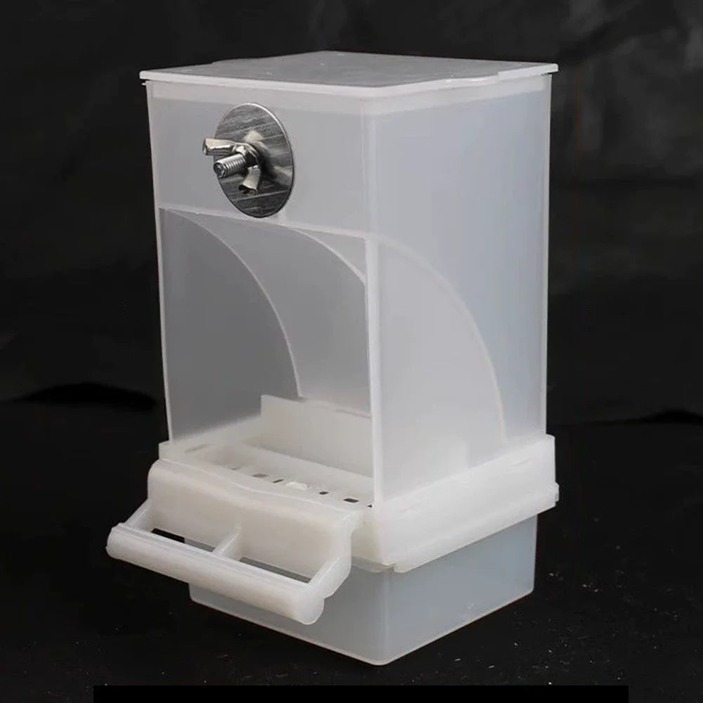 Anti-Spill Bird Feeder - Clear Transparent Food Box for Parrots