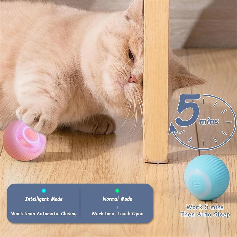 Smart Interactive Pet Toy Ball – USB Automatic Bouncing for Dogs & Cats