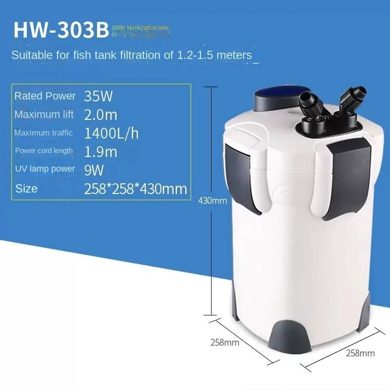 SunSun External Canister Filter System – Multi - Stage Aquarium Filtration for 100–500L Tanks (Multiple Sizes Available) - The Best For Pets