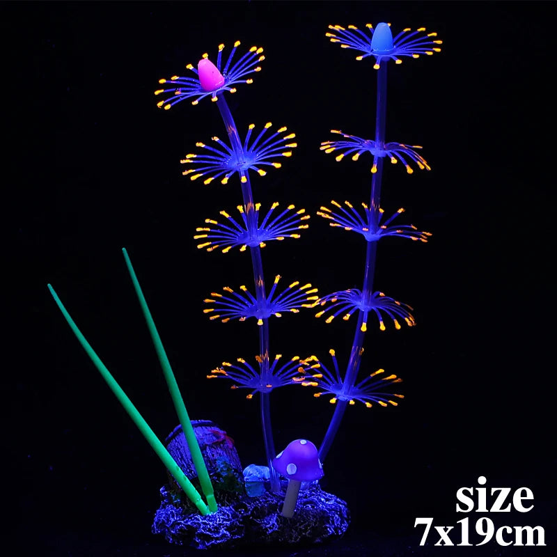 Fluorescent Silicone Aquatic Plants