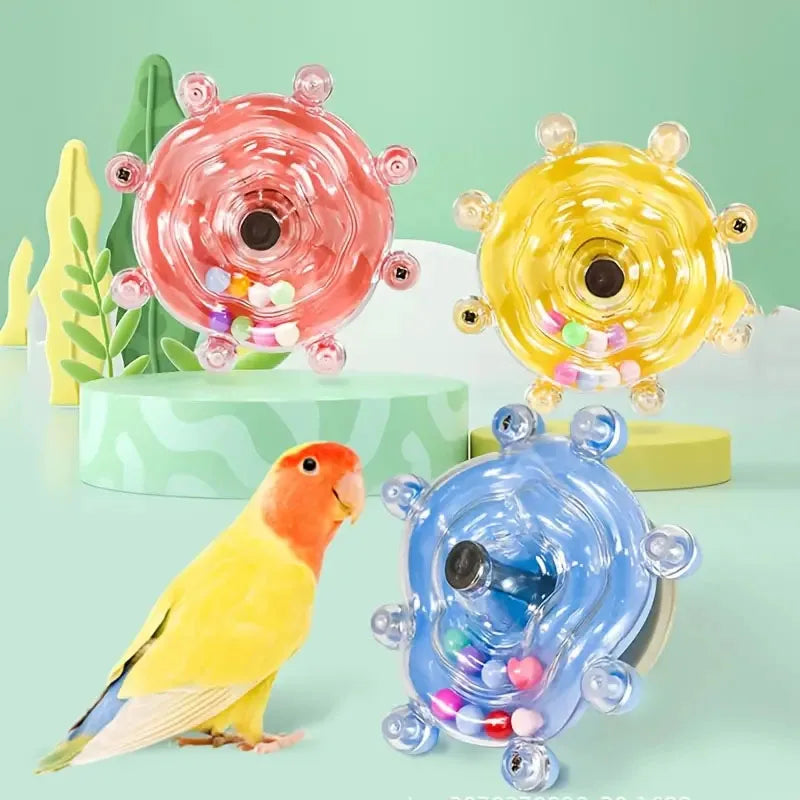 Interactive Bird Toy – Rotating Treat Dispenser for Cage Entertainment