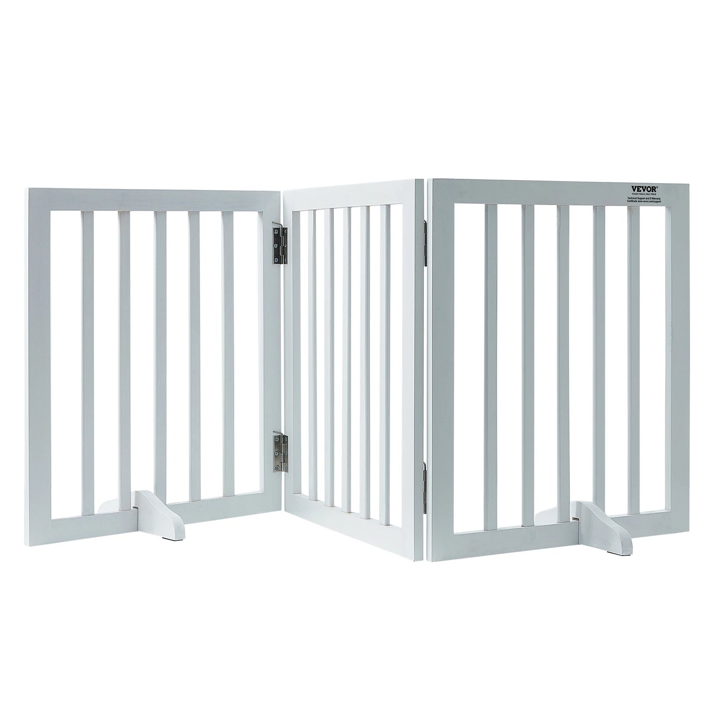 Freestanding Foldable Dog Gate – 3-Panel Expandable Pet Barrier for Narrow Spaces