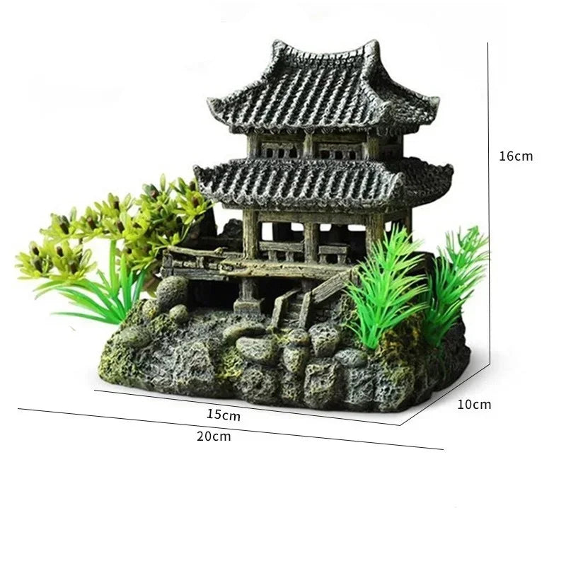 Resin House Ornament – Decoration for Aquarium Landscape