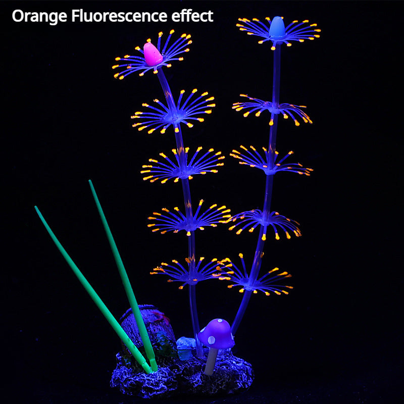 Fluorescent Silicone Aquatic Plants