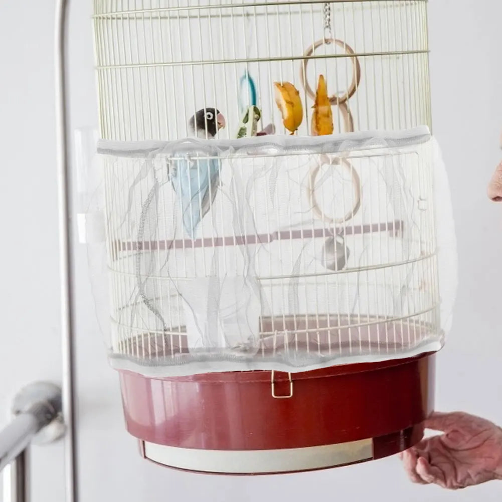 Mesh Bird Cage Cover – Dustproof Nylon Net for Parrot Cages, S/M/L Sizes