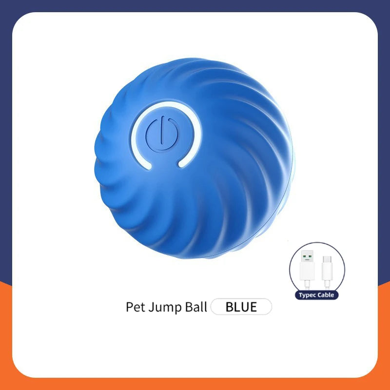 Smart Interactive Pet Toy Ball – USB Automatic Bouncing for Dogs & Cats