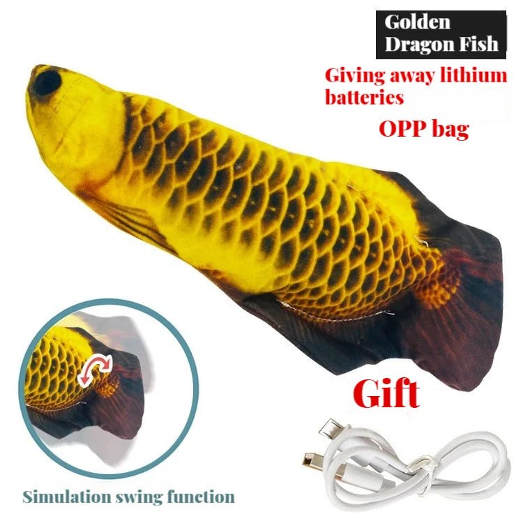 Electric Cat Fish Toy – USB Rechargeable Dancing Simulation Fish for Interactive Play - The Best For Pets