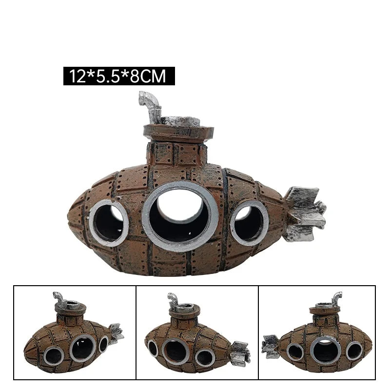 Resin Submarine Cave – Fish & Shrimp Shelter Aquarium Decoration