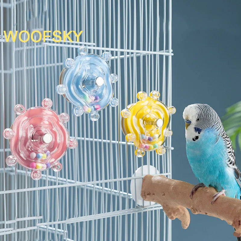 Interactive Bird Toy – Rotating Treat Dispenser for Cage Entertainment