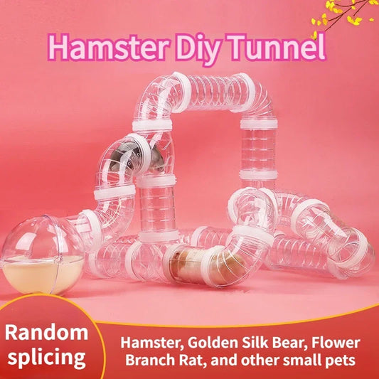 DIY Hamster Tunnel Maze – External Cage Tubes & U-Pipe Set