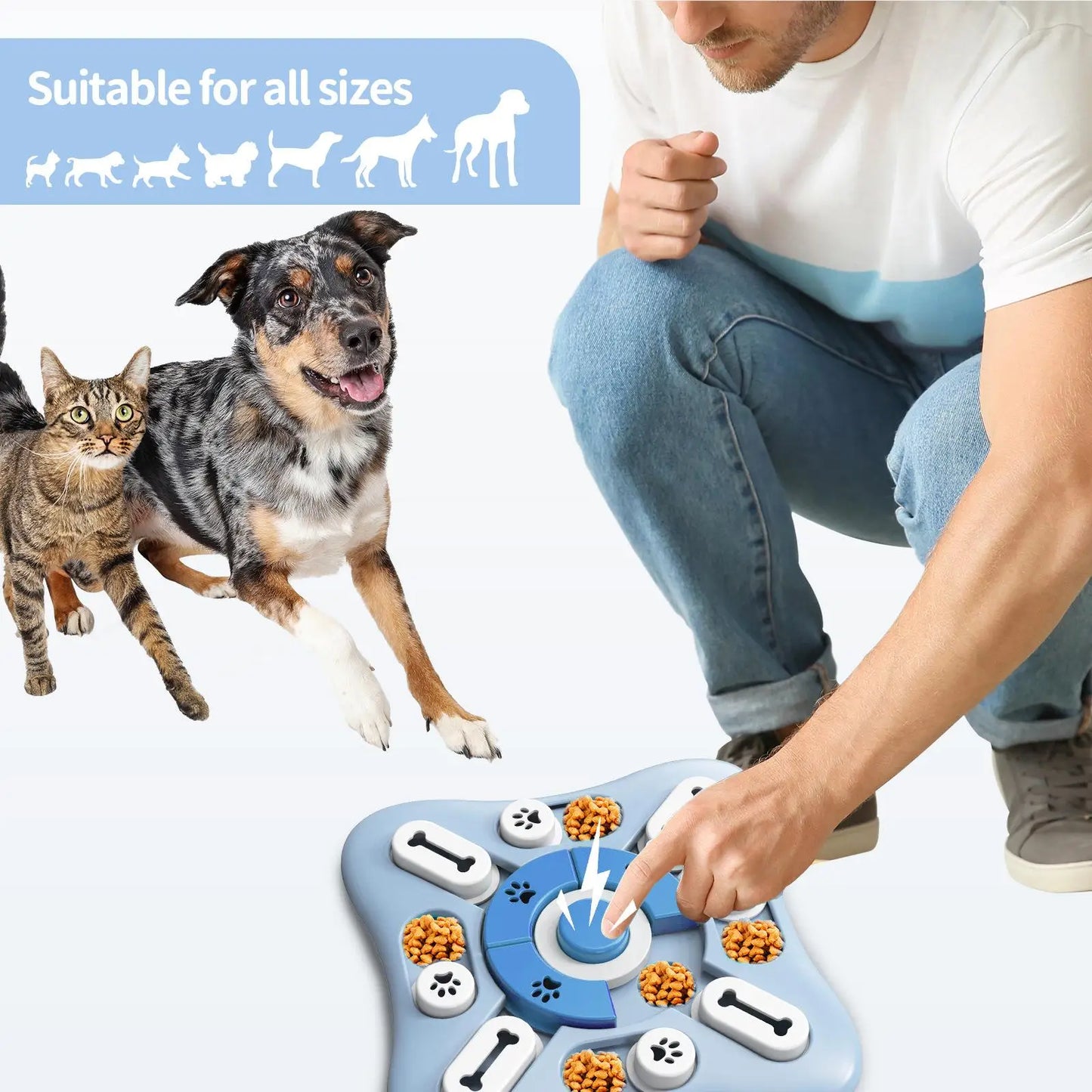 Slow Feeder Dog Toy – Interactive Food Dispenser for Cats & Dogs, Non-Slip Toy
