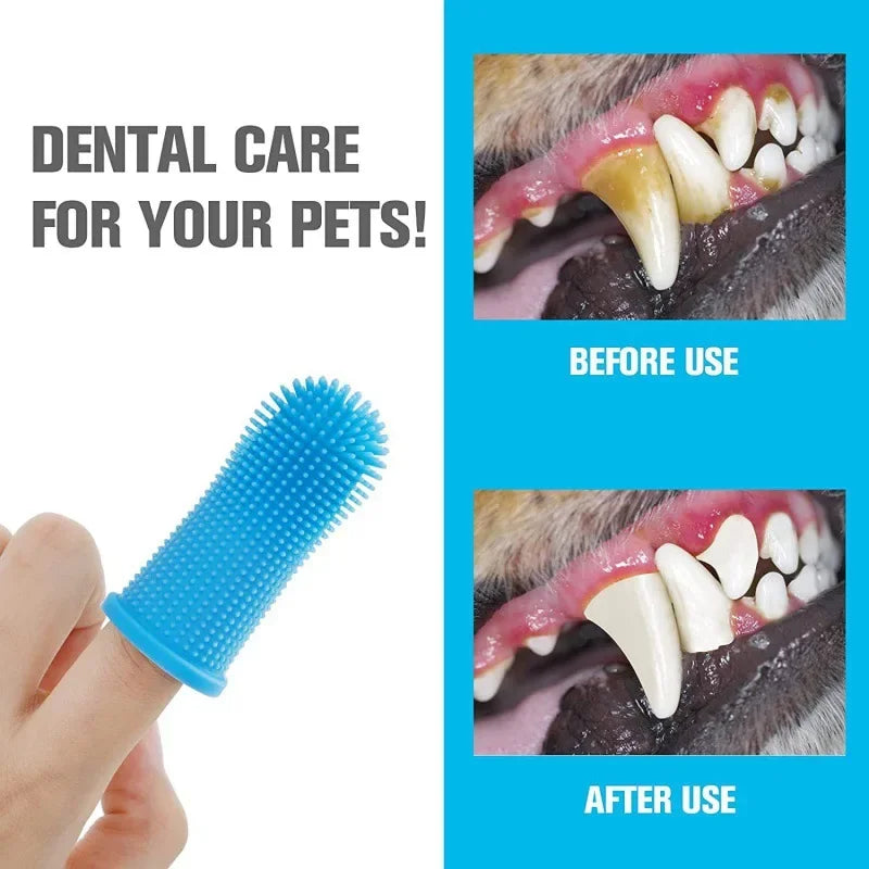 Pet Finger Toothbrush – Soft, Nontoxic Dental Cleaner for Dogs & Cats