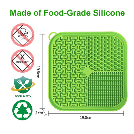 Slow Feeder Licking Mat for Dogs & Cats – Suction Lick Pad for Anxiety Relief & Calm Feeding
