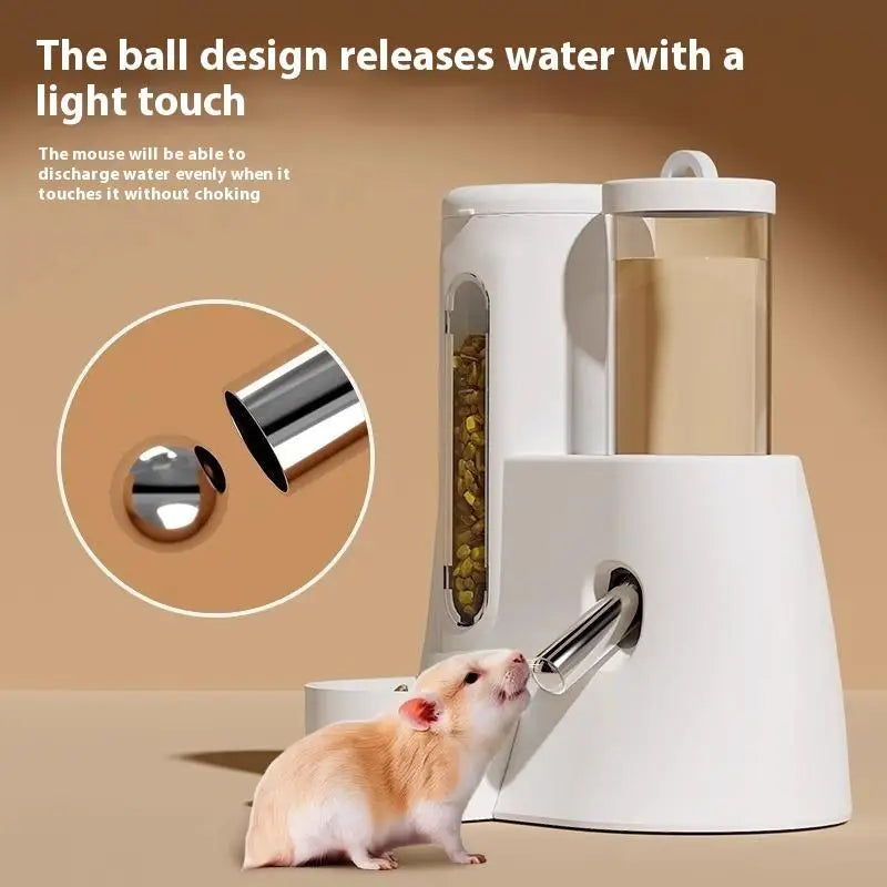 2-in-1 Hamster Feeder & Water Dispenser – Large Capacity Automatic Dispenser, Leak proof