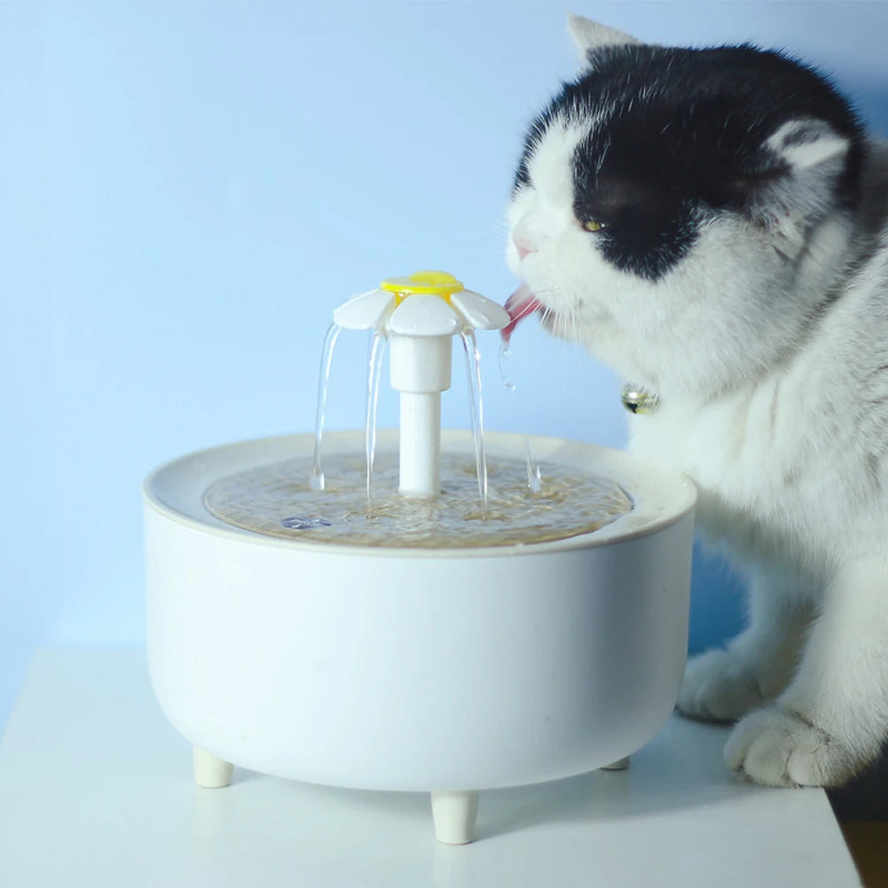 1200ml Automatic Filtered Cat Water Fountain – USB Electric, Quiet Pet Drinking Dispenser