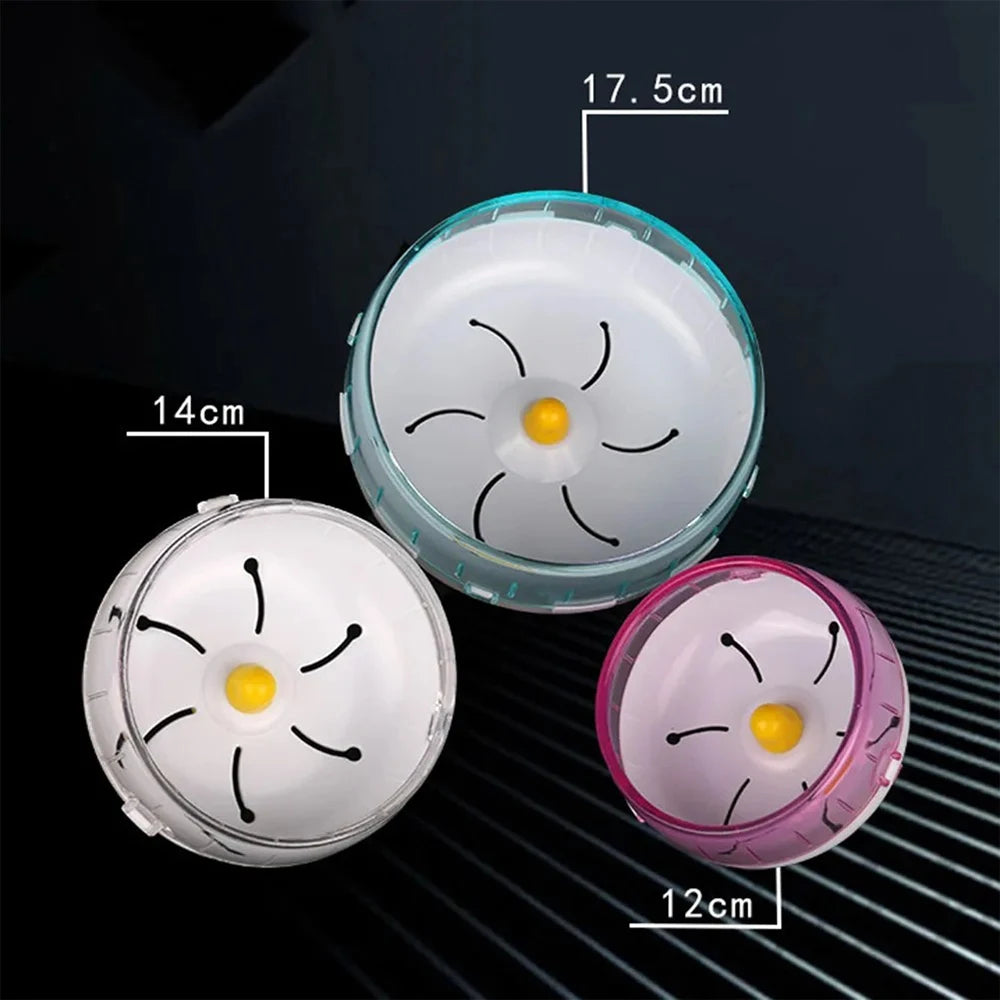 Silent Hamster Running Wheel – Transparent Jogging Disc for Small Pets