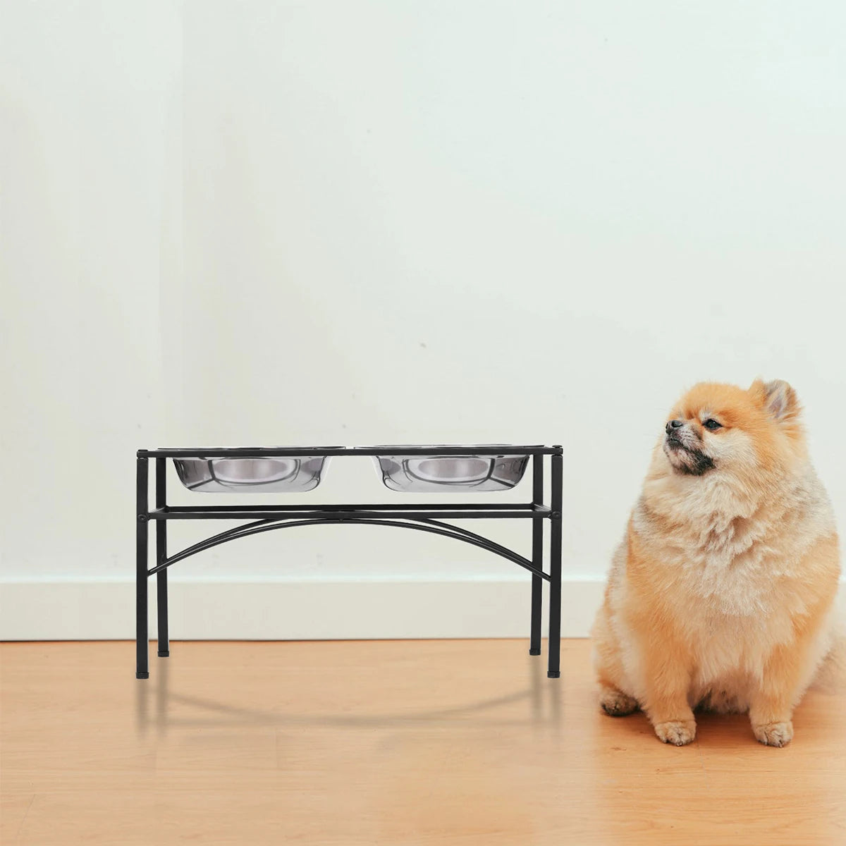Raised Pet Feeder – Elevated Double Stainless Steel Bowls for Dogs & Cats
