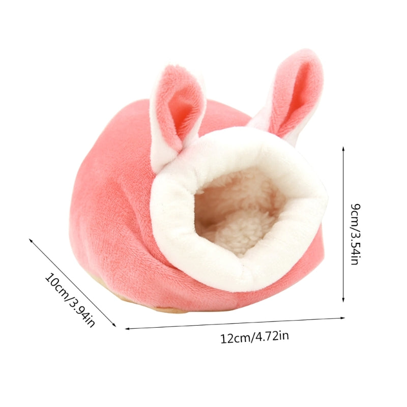 Windproof Plush Hamster Nest – Warm Winter House for Small Pets