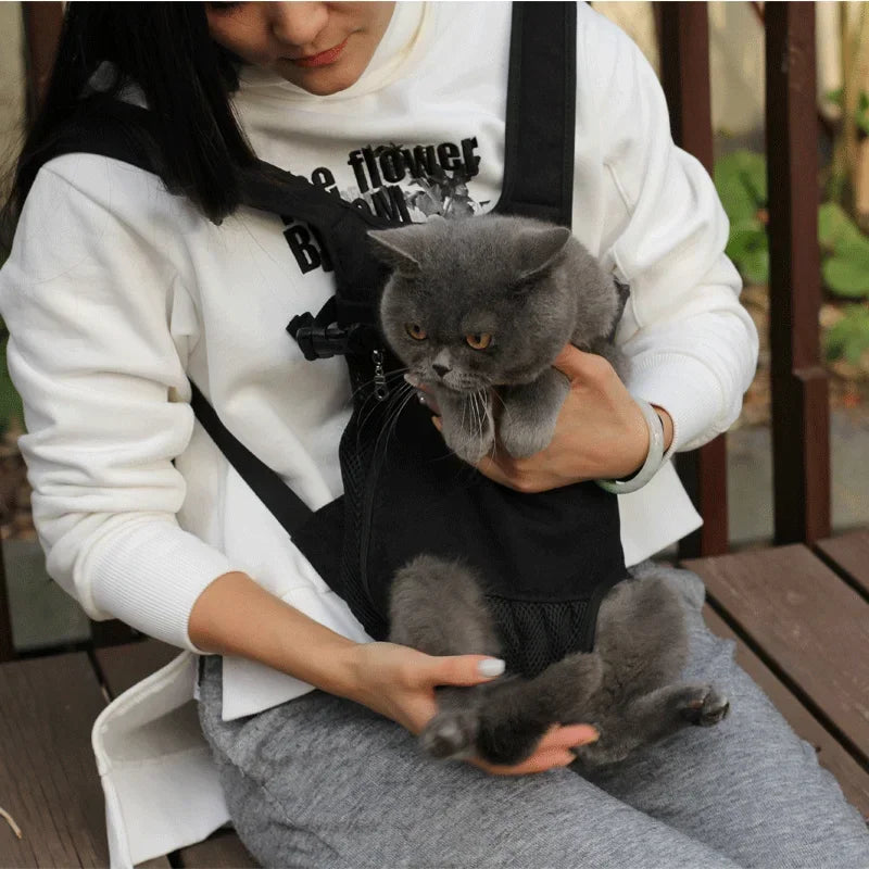 Cat Travel Backpack Sack – Breathable, Portable Pet Carrier for Both Shoulders