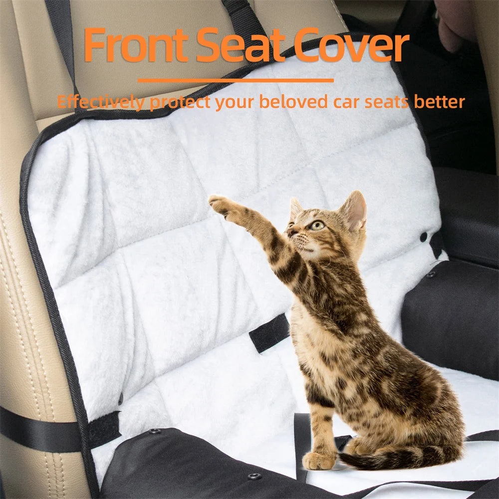Portable Dog Car Seat – Travel Bed with Safety Belt | Waterproof Pet Booster & Cushion