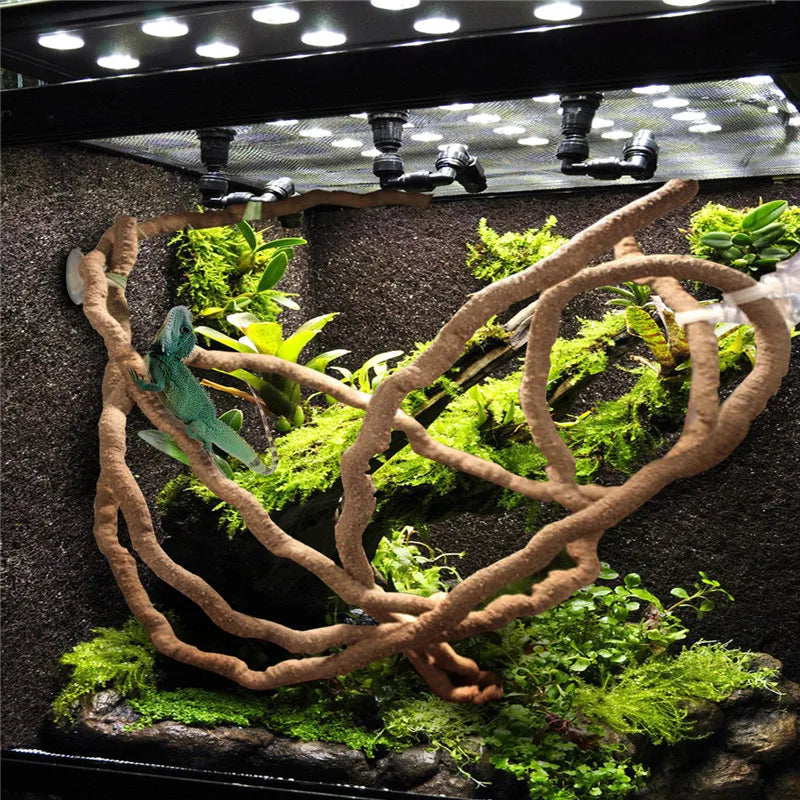 Flexible Rattan Vines – Bendable Jungle Branches for Reptile Terrarium Decor