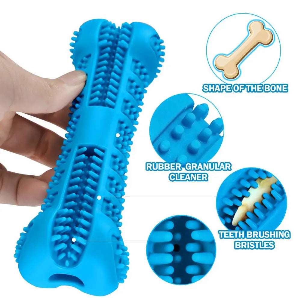 360° Dog Toothbrush Chew Toy – Soft Rubber Dental Stick for Puppies & Small Dogs