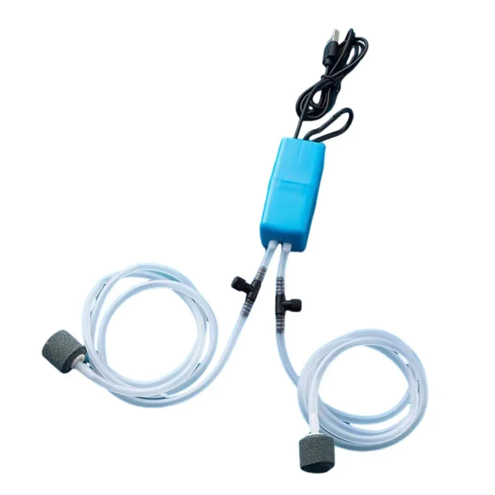 USB Air Pump Kit – Silent Oxygen Pump with Air Stone for Aquarium