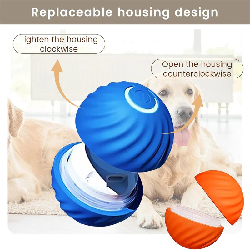 Smart Interactive Pet Toy Ball – USB Automatic Bouncing for Dogs & Cats