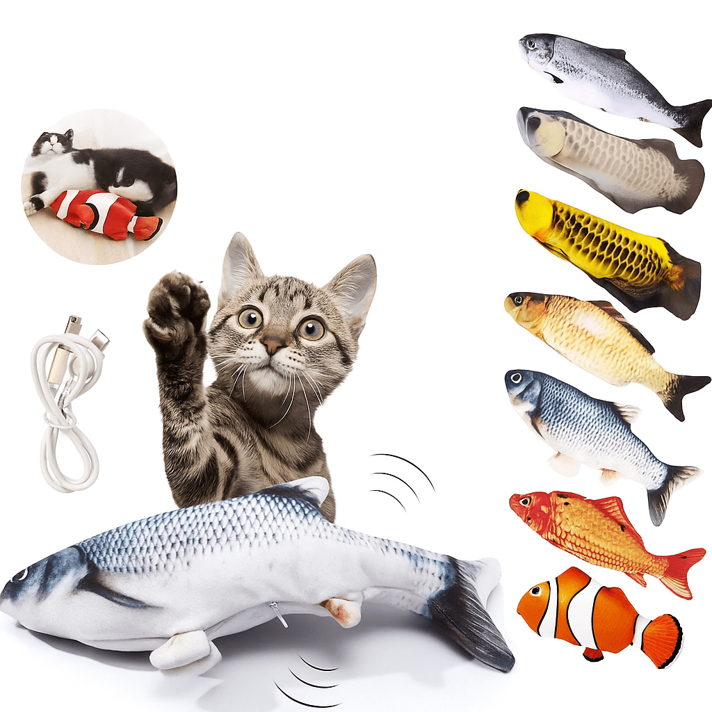 Electric Cat Fish Toy – USB Rechargeable Dancing Simulation Fish for Interactive Play - The Best For Pets