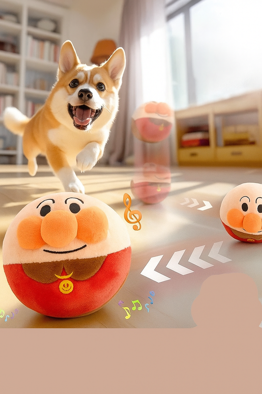 Interactive Electric Dog Toy – USB Rechargeable Plush Jumping Clown Ball for Training