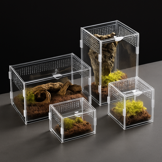 Acrylic Reptile Terrarium – Nano Breeding Box for Spider, Scorpion & Lizards