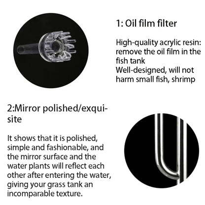 Aquarium Filter Stainless Steel External Filter Accessories Inlet and Outlet Water Remove Oil Film Lily Tube Aquarium filter