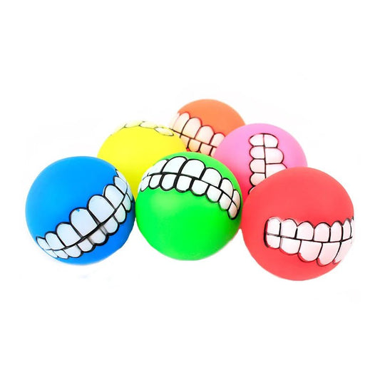 Rubber Squeaky Dog Toy – Bite - Resistant Chew Ball for Dogs (7cm) - The Best For Pets