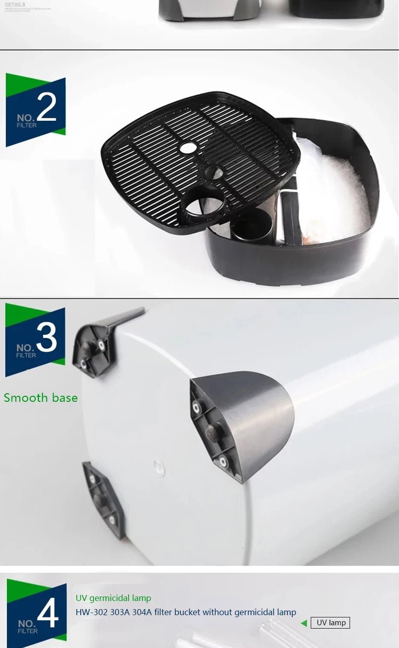 SunSun External Canister Filter System – Multi - Stage Aquarium Filtration for 100–500L Tanks (Multiple Sizes Available) - The Best For Pets