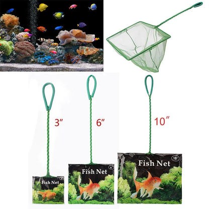 Fish Net Long Handle – Square Aquarium Landing & Cleaning Tool